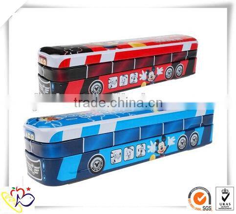 small bus metal tin boxes, personalized tin box,rectangular tin boxes