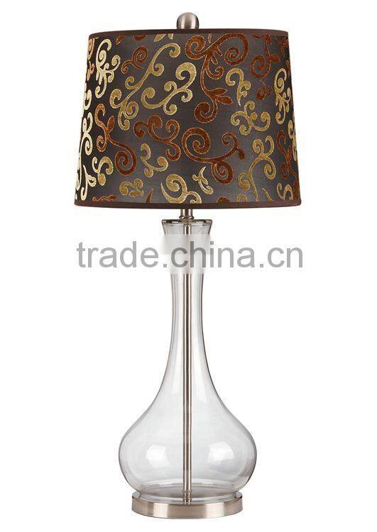 Slender glass table lamp