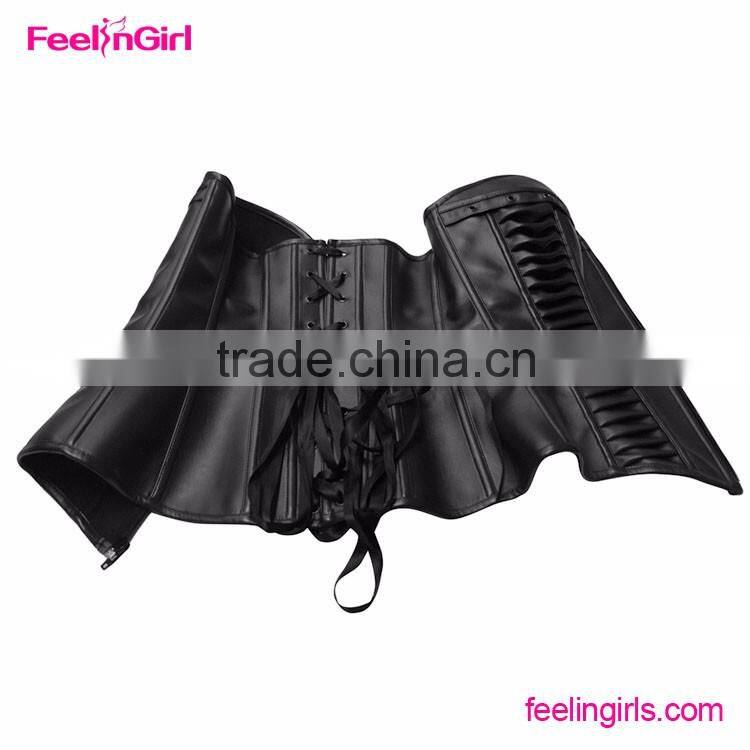 2016 Black Underbust Costume Woman Corset Steampunk Wholesale