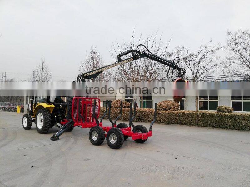 ATV timber trailer with crane/log trailer with grapple ZM3004
