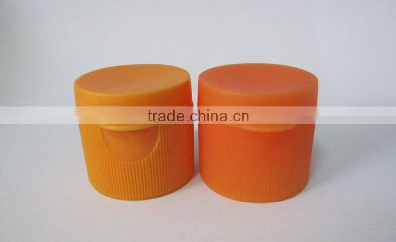 plastic cosmetic flip top cap for cosmetic bottle