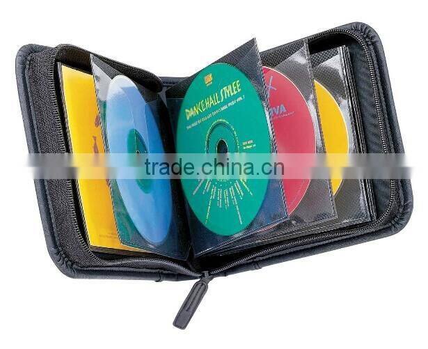 Leather Disc CD/DVD Wallet Organizer 48 CD's
