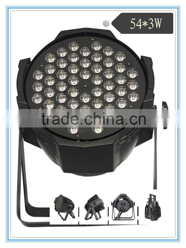 stage par lighting 54*3W RGBW led Par Light for decorations and wedding