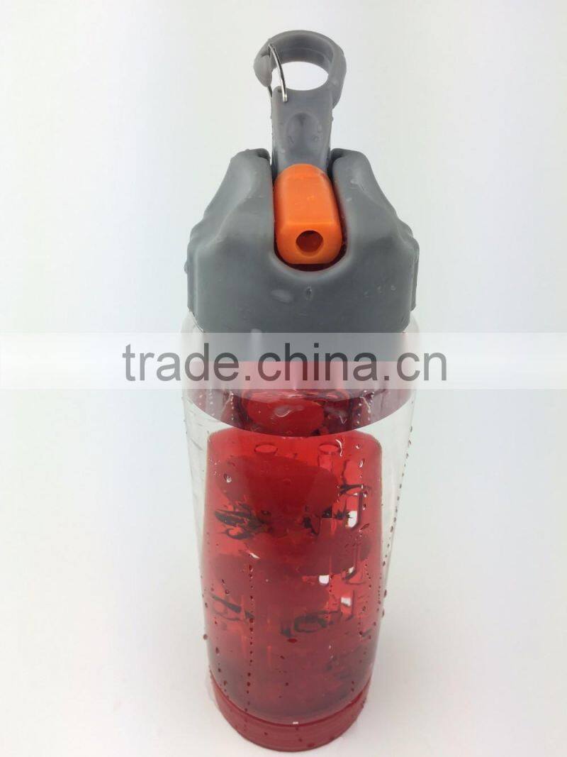 2016 Eco-Friendly plastic fruit infuser water bottle, water fruit infuser joyshaker bottle with straw
