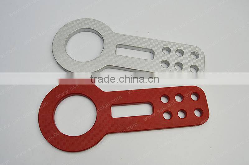 New Tow Hook Set Rear Bumper Towing Anodized Billet Cnc Aluminum Universal (Gold)