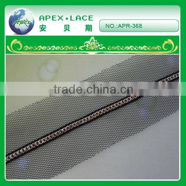 net tape with brass chain for garment