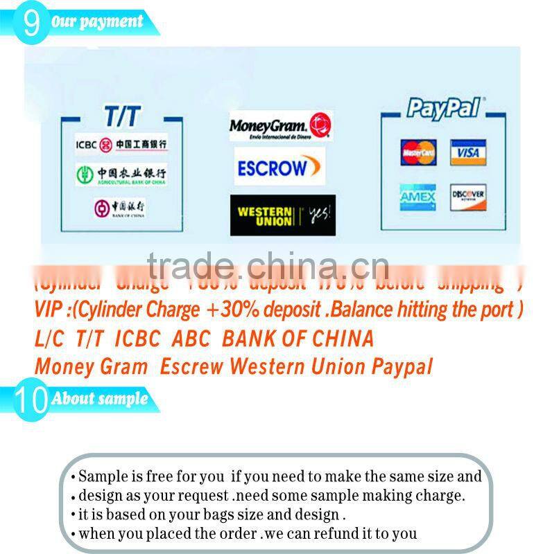 Gravure printing stand up Kraft paper bag china