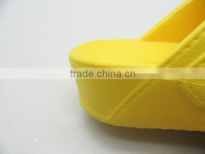Children summer yellow EVA thick bottom clip toe slippers