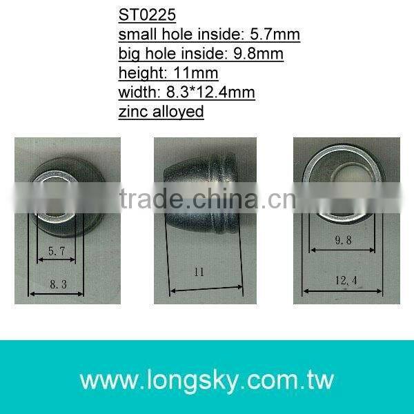 (#ST0225) bell shape zinc alloyed metal cord end stopper