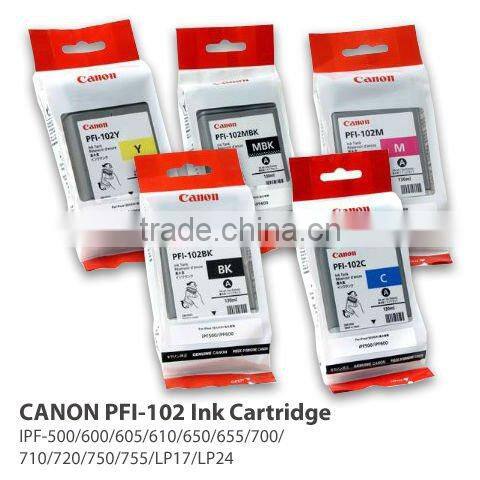 Genuine Original Canon PFI-102 ink cartridge iPF500 / 600 / 605 / 610 / 650 / 655 / 710 / 720 / 750 / 755