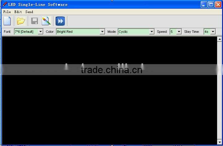 Single line LED moving message display with remote contol and pc software