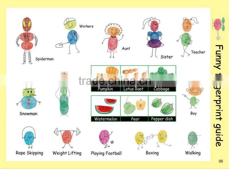 With 4 color paints Health DIY kids finger painting toy foreign kids games