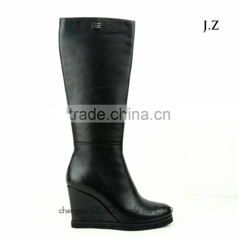 OB45 velcro winter leather upper boots fishing cow print boots for women winter collection