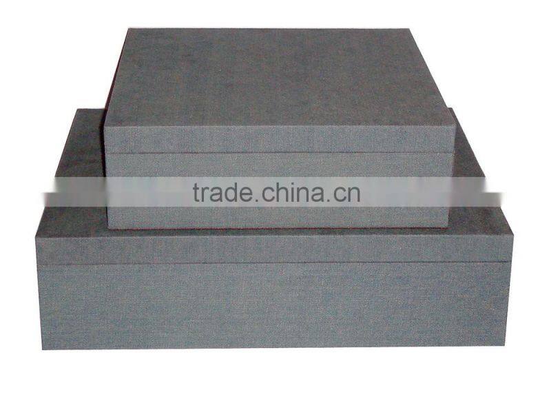 S/2 Multipurpose fabric overed storage box w/cut-out handles