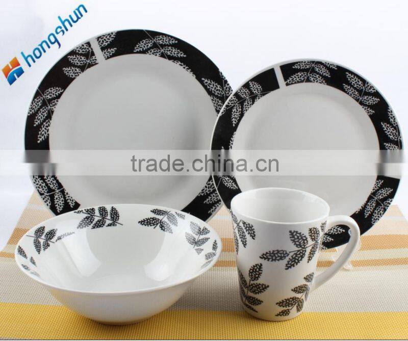 Casual porcelain dinnerware set,porcelain dinner set decaled
