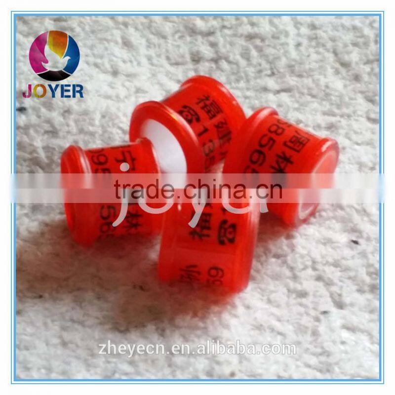 500pc free plastic transparent free color 8mm with name phone country year pigeon ring 2015
