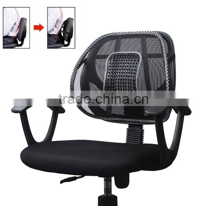 Car Seat Chair Massage Back Lumbar Support Mesh Ventilate Cushion Pad Black