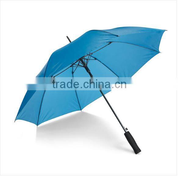25INCH 16 rib auto open metal frame mono color umbrella Quality Umbrella with Black pastic Handle