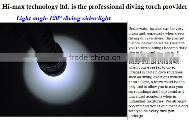 High performance CREE XM-L2 U2 Scuba underwater 1*18650 battery photography car diving video recorder