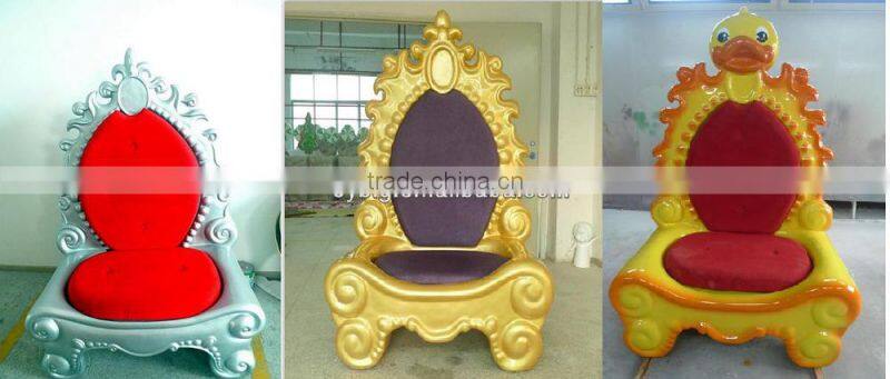 Christmas Santa throne/Gold King Chair/Decorative Fibreglass Grand King Chair