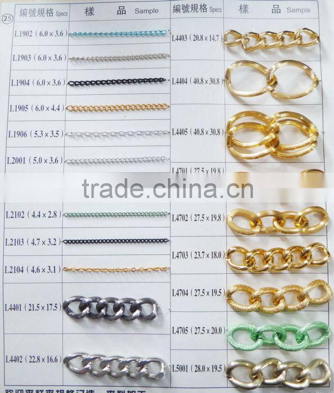 New design Spray painted chain curb shape aluminium chain