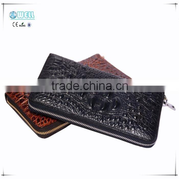 New Arrival Men's Fashion Business Wallet Short Crocodile Card Holder For Man