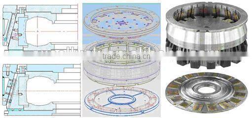 Segmented molds for PCR and TBR radial tires