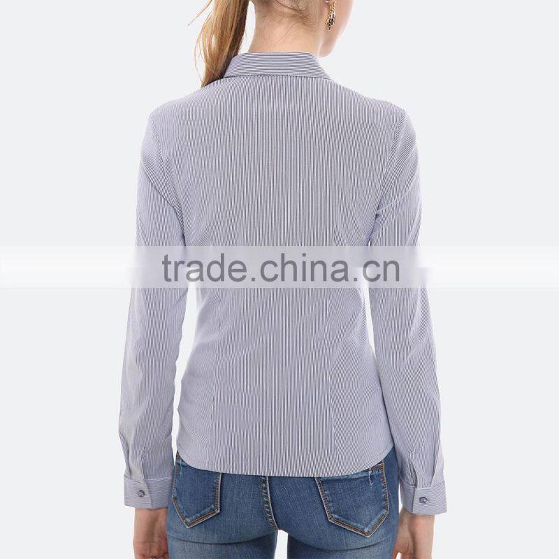 Stylish woman clothes long sleeve shirts business shirt for woman wear with competitive factory price