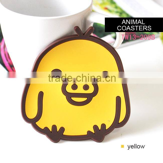 Novelty animal shape silicone wine glass coaster