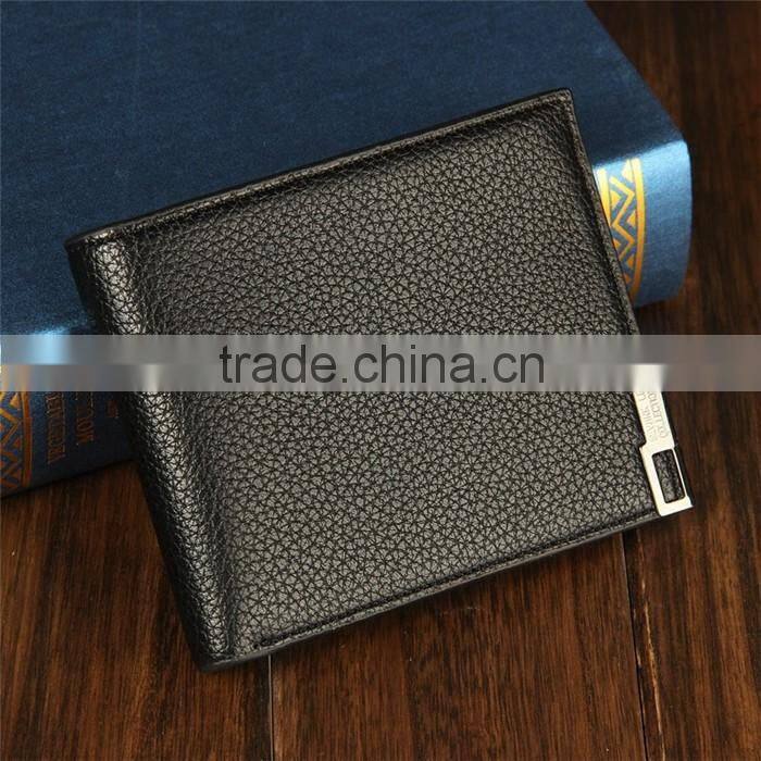 Wholesale short style PU leather coin and cash wallet for men pocket purse