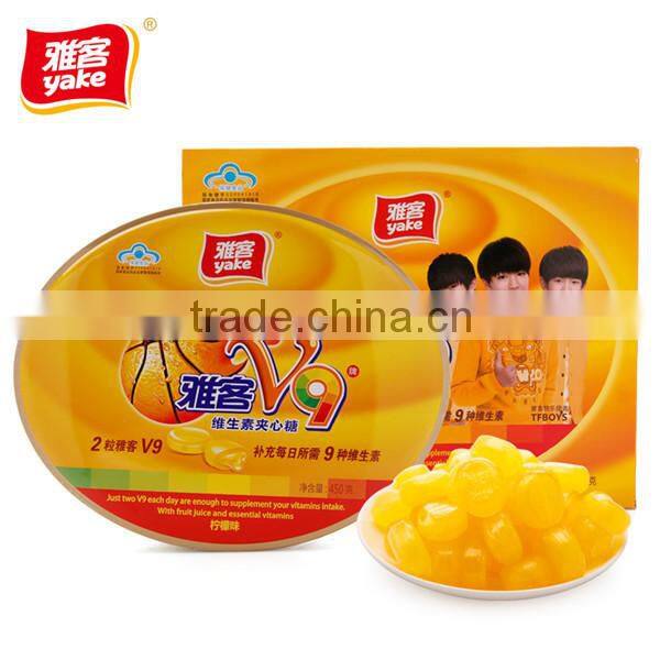 Yake fruit filled hard candy with 9 vitamins