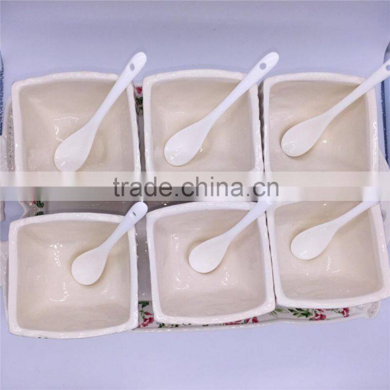 Home decoration ceramic kid ice cream bowls