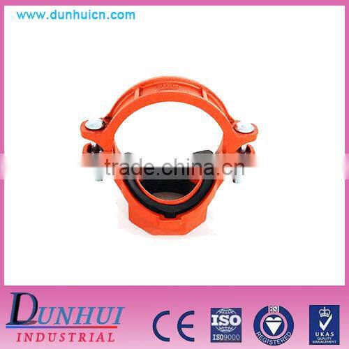 Using spray paint processing of machanical tee threaded outlet