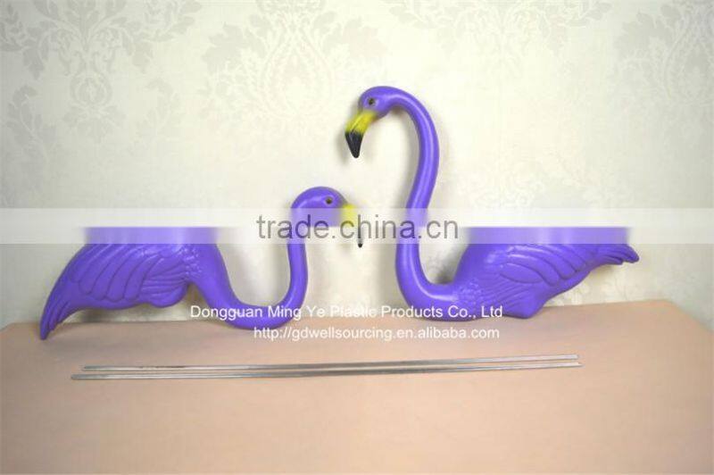 Plastic purple flamingo garden yard and lawn art ornament wedding ceremony decoration animal bird Figurine