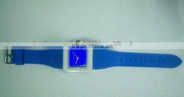 angle blue ecofriendly material OEM square plastic watches