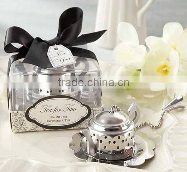 Wedding Gift "Tea for Two" Teapot Tea Infuser