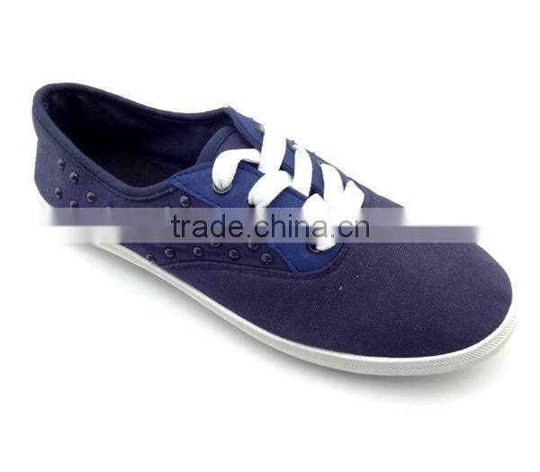 canvas woman and man shoes with studs