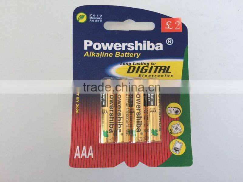 aaa lr03 am4 alkaline battery support OEM