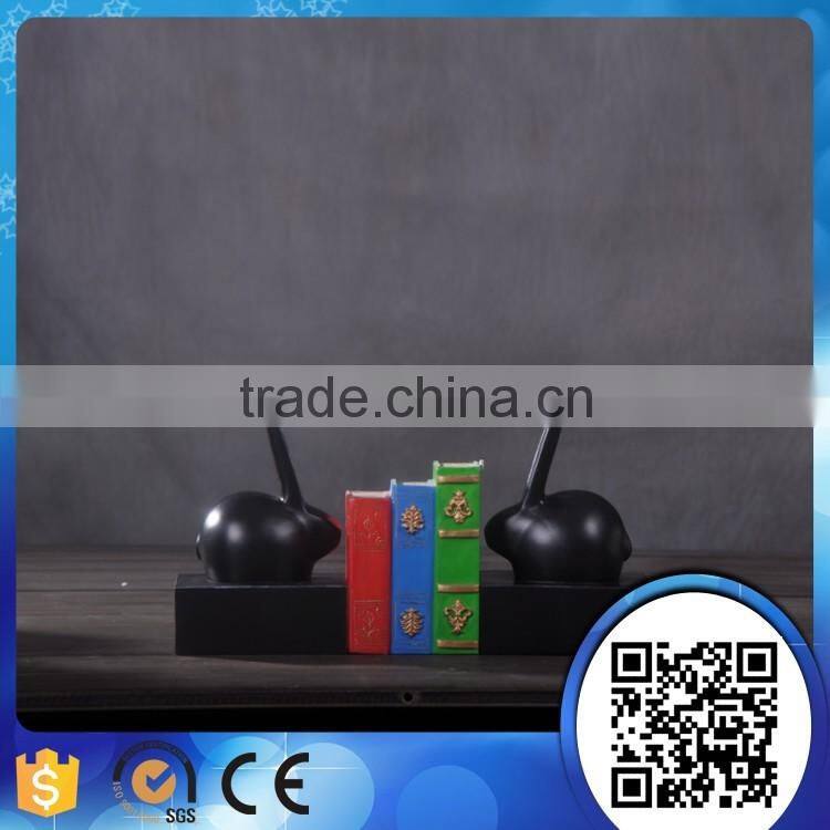 Wholesale animal model resin rabbit bookend, cute bookends