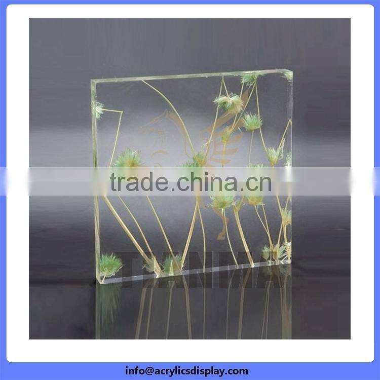 China factory price Best Selling acrylic paper weight with metal insert