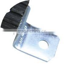 Two hole clamp with rubber