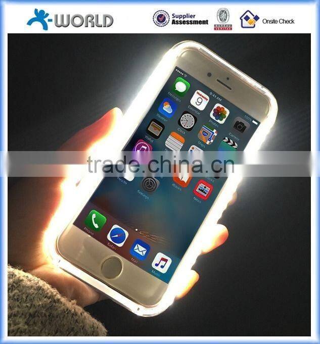 hot selling led bulb flash light case for iphone 6s/6s plus, selfie led case for iphone 6s/6s plus