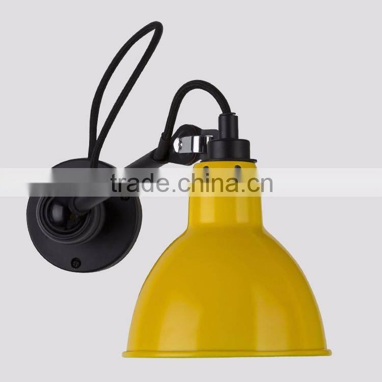 CE RoSH decorate reding wall lamp mouted for hotel with adjustable wall lamp