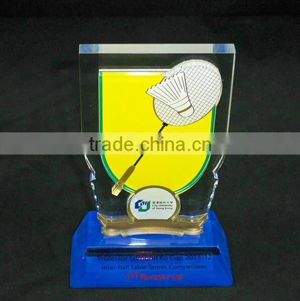 Flower shape achievement awards acrylic trophy