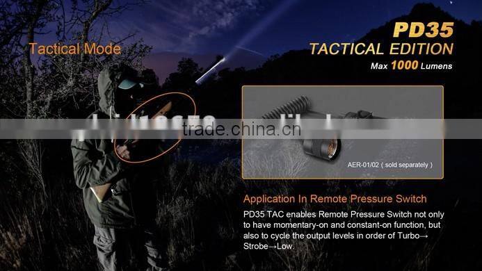 Popular Fenix Flashlight LED Tactical Mode strengthens PD35 TAC LED Fenix Flashlight
