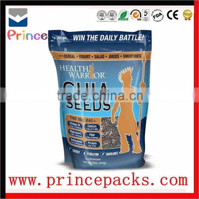 snack food bag/ snack packaging bags/stand up zipper pouch