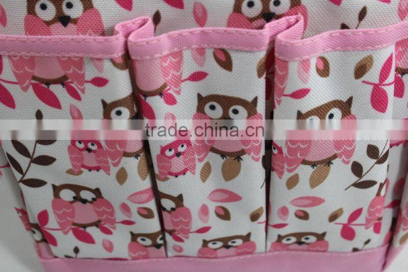 Personality creative design pink owl decoration multi-function hanging baby bag
