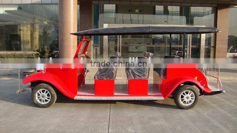 48V/72V 8 persons classic adults electric car motor, low price sightseeing car for amusement park for sale