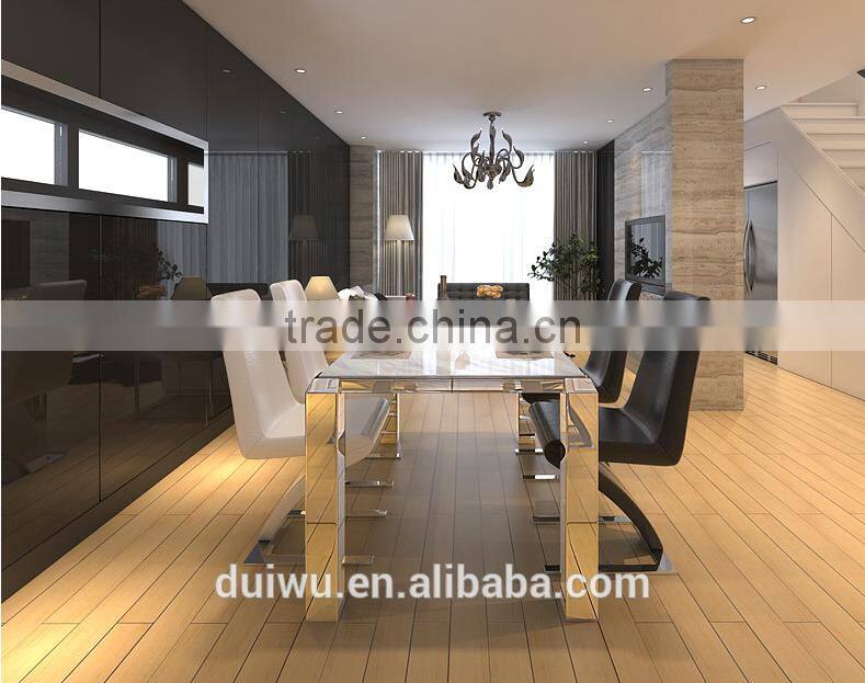 High quality white natural marble top furniture asian style dining laminated table