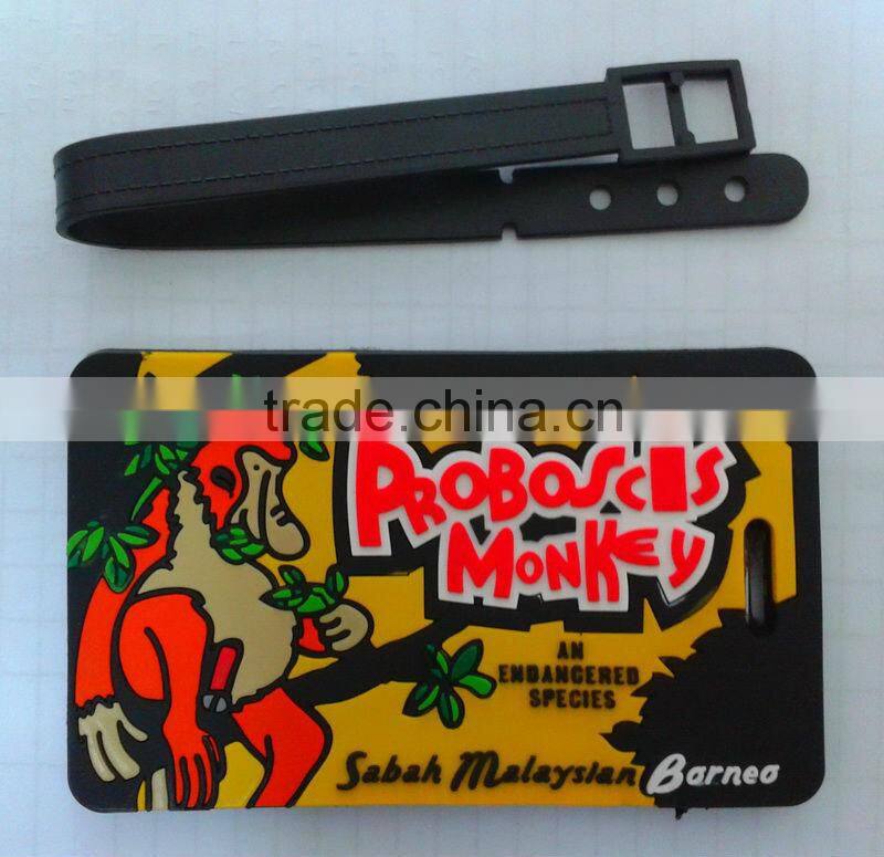Guangzhou manufacturer soft pvc baggage tag / personalized luggage tag / promotional plastic baggage tags